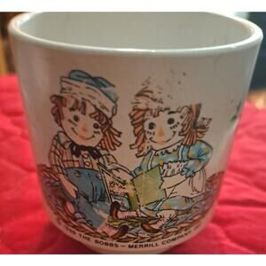 The Bobbs - Merrill Company Vintage 1969 Raggedy Ann and Andy Plastic Mug